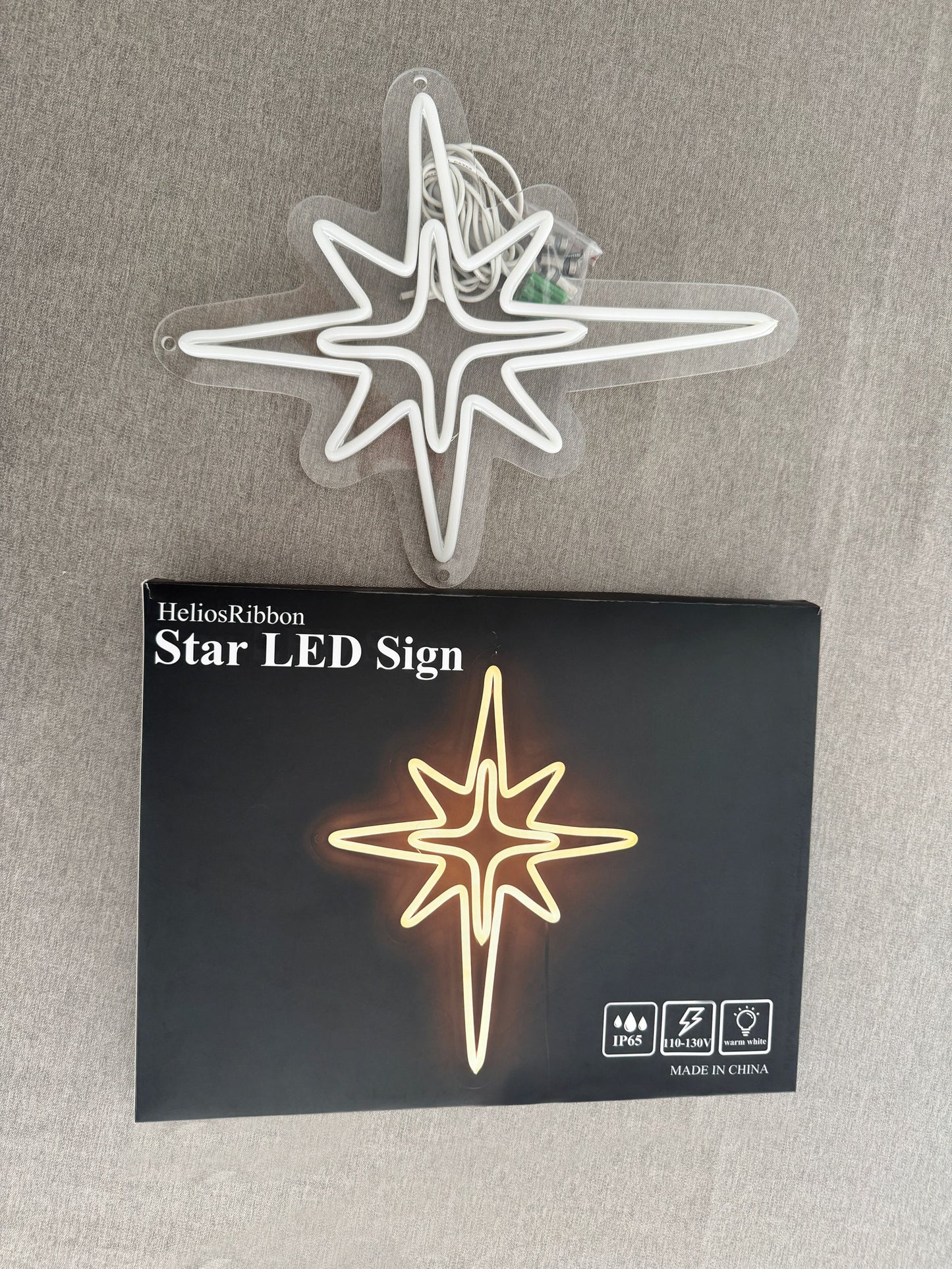 Star LED Neon Sign USB Powered for Christmas Nativity Scene Festival Window Decor