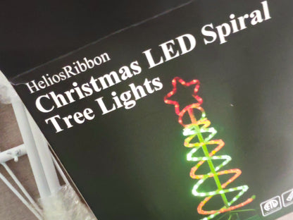 Christmas LED Double Spiral Lighted Tree Light, ETL Listed Waterproof Holiday Lights Outdoor Indoor Decor