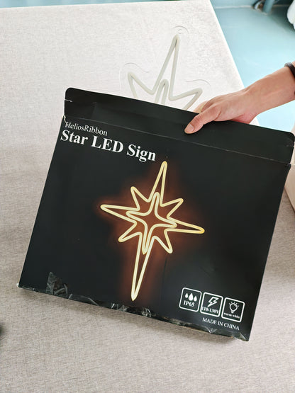 Star LED Neon Sign USB Powered for Christmas Nativity Scene Festival Window Decor