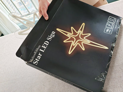 Star LED Neon Sign USB Powered for Christmas Nativity Scene Festival Window Decor