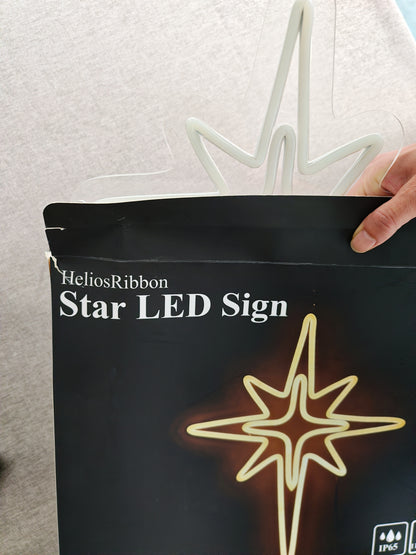 Star LED Neon Sign USB Powered for Christmas Nativity Scene Festival Window Decor